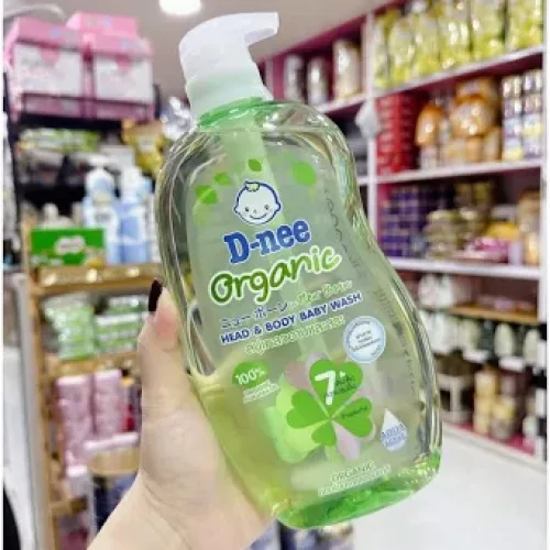 Shop sỉ sữa Tắm Gội Toàn Thân Cho Bé Sơ Sinh Dnee Organic Màu Xanh Lá 380ml