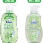 Shop sỉ sữa Tắm Gội Toàn Thân Cho Bé Sơ Sinh Dnee Organic Màu Xanh Lá 380ml
