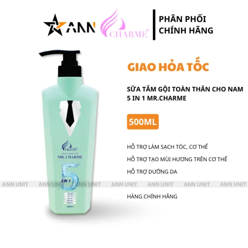Chuyên sỉ sữa Tắm Gội Toàn Thân Mr Charme 5 In 1 Cho Nam 500ml