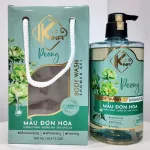 Sữa tắm Kina hương nước hoa mẫu đơn 900ml, tặng kèm 1 bông tắm