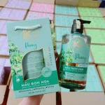 Sữa tắm Kina hương nước hoa mẫu đơn 900ml, tặng kèm 1 bông tắm