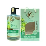 Sữa tắm Kina hương nước hoa mẫu đơn 900ml, tặng kèm 1 bông tắm