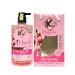 Nguồn hàng sỉ sữa Tắm Kina Hương Nước Hoa Mộc Lan 900ml - Hỗ Trợ Cấp Ẩm Dưỡng Sáng Da Mịn Màng - Tặng Kèm 1 Bông Tắm