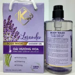 Sữa tắm Kina Labo Lavender Oải Hương 900ml kèm bông tắm