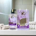 Sữa tắm Kina Labo Lavender Oải Hương 900ml kèm bông tắm
