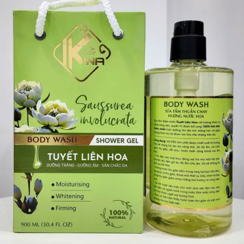 Shop sỉ sữa Tắm Kina Hương Nước Hoa Tuyết Liên 900ml - Hỗ Trợ Cấp Ẩm Dưỡng Sáng Da Mịn Màng - Tặng Kèm 1 Bông Tắm