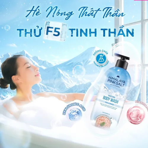 Chỗ sỉ sữa Tắm Muối Hồng Himalaya Pink Cool & Freeze Làm Sạch Dưỡng Ẩm 500g