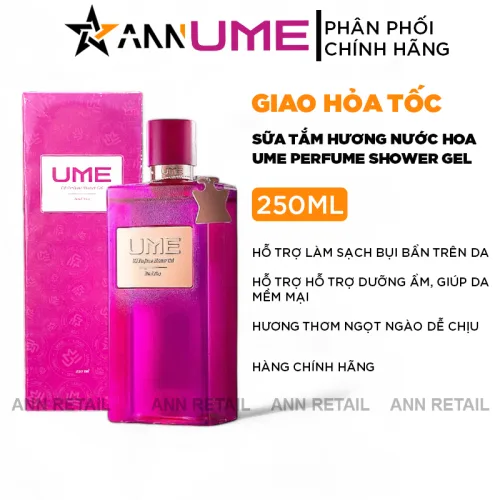 Chuyên sỉ sữa Tắm Nước Hoa Ume Perfume Shower Gel Giúp Cấp Ẩm Trắng Da 250ml - Sữa Tắm Ngọc Trinh