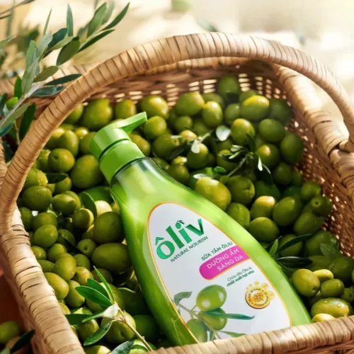 Sữa tắm Ôliv Ôliu hồng 650ml dưỡng ẩm 3x kèm quà tặng dầu gội Ôliu giảm gãy rụng tóc