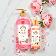 Purite Sữa Tắm Hương Hoa Hồng 850ml Kèm Chai Hoa Anh Đào