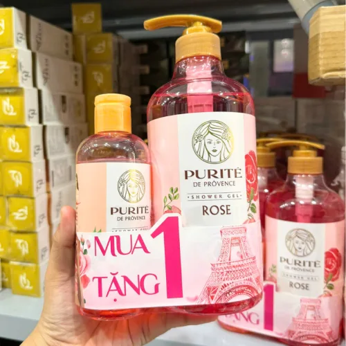 Purite Sữa Tắm Hương Hoa Hồng 850ml Kèm Chai Hoa Anh Đào
