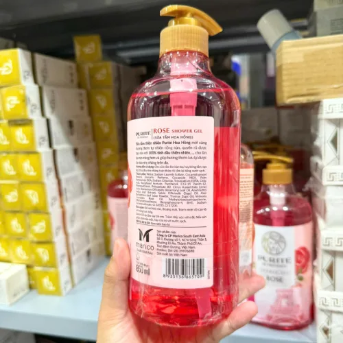 Purite Sữa Tắm Hương Hoa Hồng 850ml Kèm Chai Hoa Anh Đào