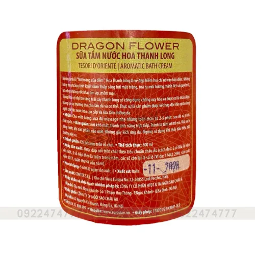Shop sỉ sữa Tắm Tesori d'Oriente Thanh Long 500ml