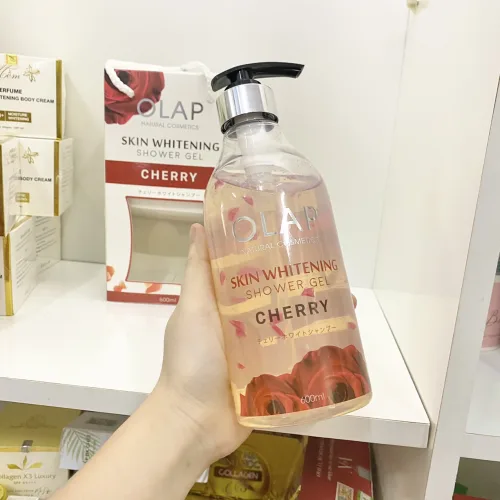 Nguồn hàng sỉ sữa Tắm Trắng Da Olap Cherry Màu Đỏ 600ml