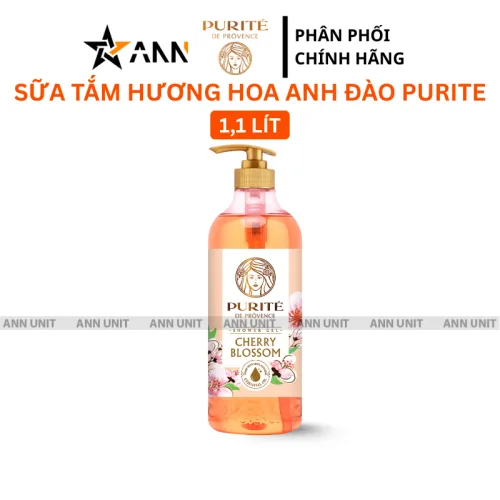 Chuyên sỉ sữa Tắm Purite Hương Hoa Anh Đào Cherry Blossom 1,1 lít - Sữa Tắm Dưỡng Sáng Da