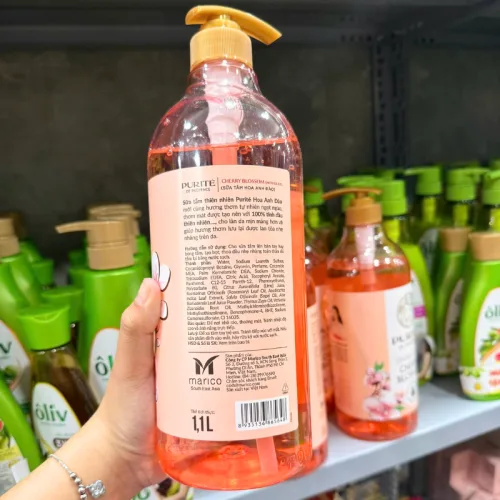 Chuyên sỉ sữa Tắm Purite Hương Hoa Anh Đào Cherry Blossom 1,1 lít - Sữa Tắm Dưỡng Sáng Da
