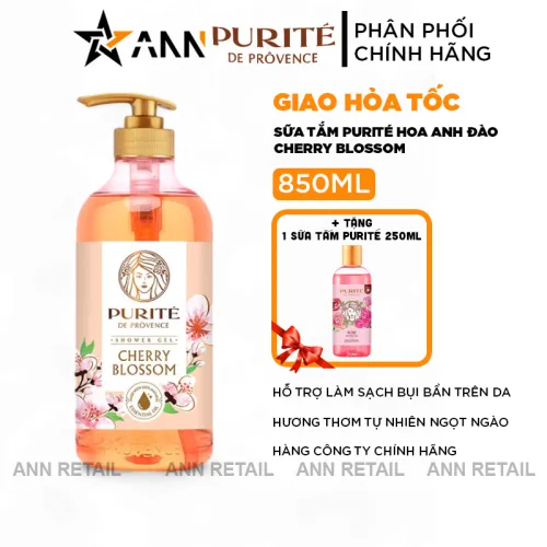 Nơi lấy sỉ sữa Tắm Trắng Da Purité Hương Hoa Anh Đào Cherry Blossom 850ml