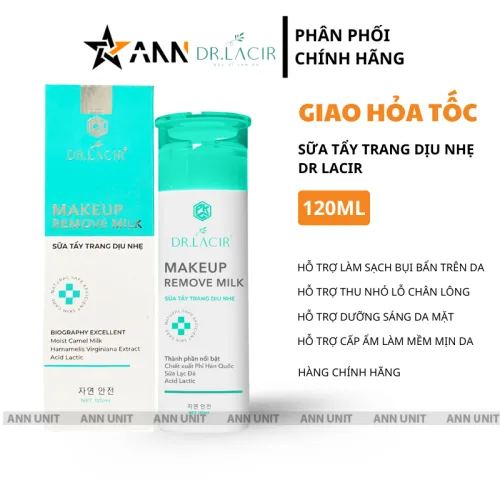 Sữa tẩy trang Makeup Remove Milk của Dr Lacir, dung tích 120ml