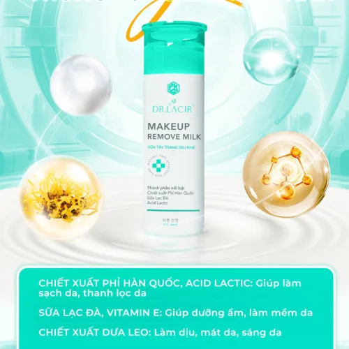 Sữa tẩy trang Makeup Remove Milk của Dr Lacir, dung tích 120ml