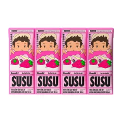 Lốc 4 hộp sữa trái cây VINAMILK SUSU hương Marshmallow Dâu 180ml/hộp