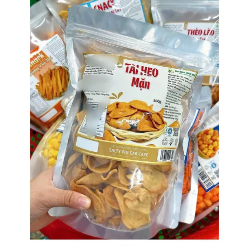 Shop sỉ tai Heo Mặn 500g Giòn Ngon Túi Zip