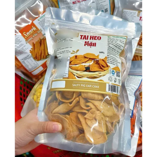 Shop sỉ tai Heo Mặn 500g Giòn Ngon Túi Zip