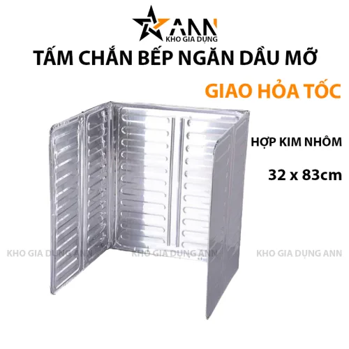 Tấm Nhôm Chắn Dầu Mỡ Bếp Gấp Gọn 83x32cm Có Nam Châm