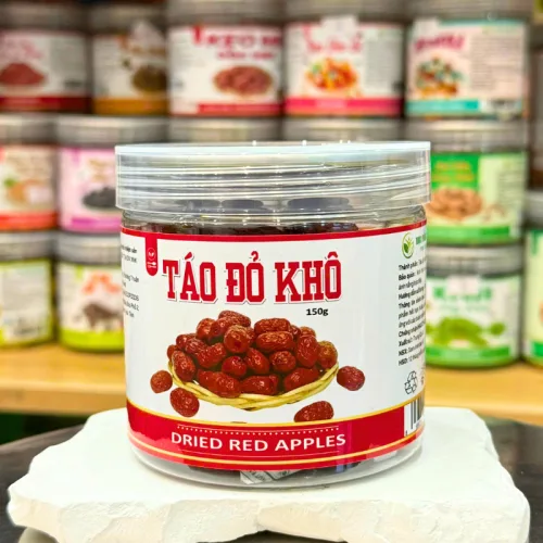 Táo đỏ khô thơm ngon cỡ nhỏ, quy cách hộp PET 150g
