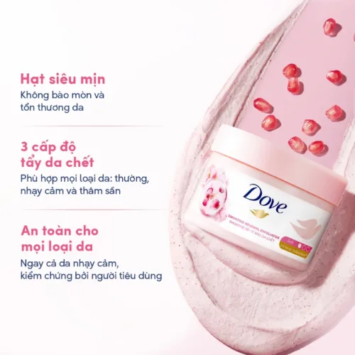 Chỗ sỉ tẩy Tế Bào Chết Body Dove Smoothie Renewal Exfoliator Hương Lựu Đỏ 298g