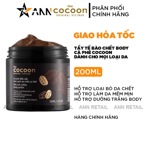 Chuyên sỉ tẩy Tế Bào Chết Cà Phê Cocoon 200ml Cho Body