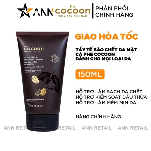 Cocoon Cà Phê Đắk Lắk 150ml – Tẩy tế bào chết da mặt