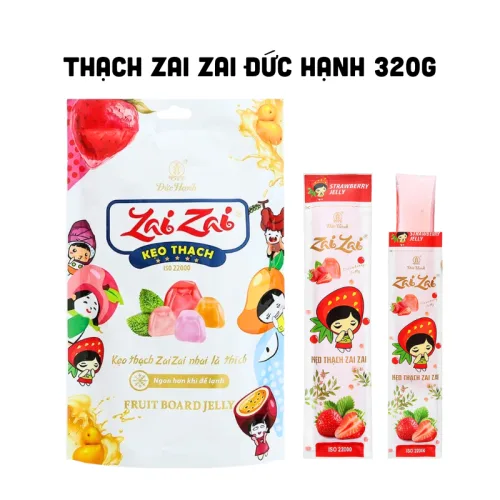 Chuyên sỉ túi Thạch Rau Câu Zai Zai Đức Hạnh Mix Vị 320g