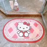 Thảm chân oval Kuromi 3D chống trượt kích thước 60x40cm