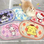 Thảm chân oval Kuromi 3D chống trượt kích thước 60x40cm