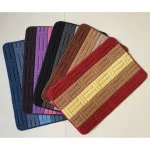 Thảm lau chân nỉ kẻ chống trượt, nhiều màu, kích thước 40x60cm