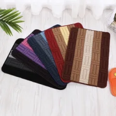 Thảm lau chân nỉ kẻ chống trượt, nhiều màu, kích thước 40x60cm