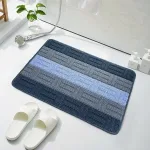 Thảm lau chân nỉ kẻ chống trượt, nhiều màu, kích thước 40x60cm