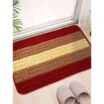 Thảm lau chân nỉ kẻ chống trượt, nhiều màu, kích thước 40x60cm
