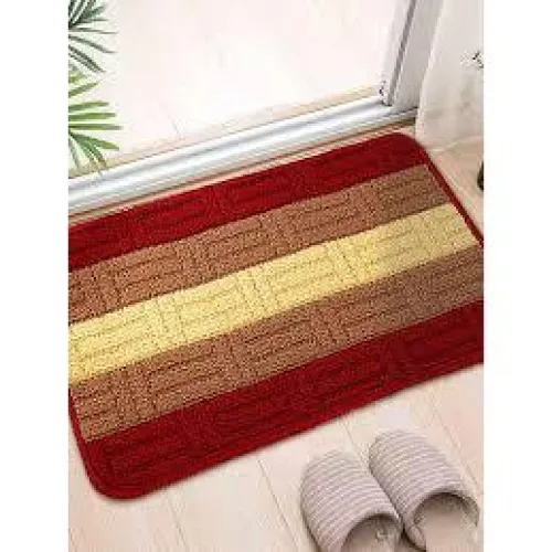 Thảm lau chân nỉ kẻ chống trượt, nhiều màu, kích thước 40x60cm
