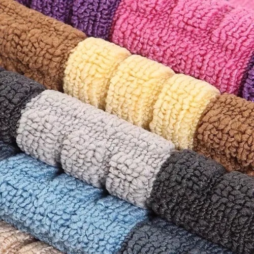 Thảm lau chân nỉ kẻ chống trượt, nhiều màu, kích thước 40x60cm