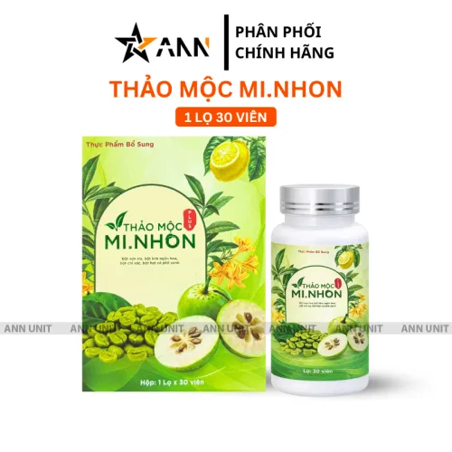 Mi Nhon Plus Thảo Mộc, 1 Lọ 30 Viên