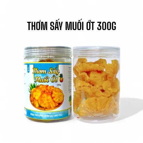 Hộp thơm sấy muối ớt Thơm Ngon khối lượng 300g