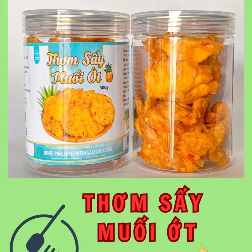 Hộp thơm sấy muối ớt Thơm Ngon khối lượng 300g