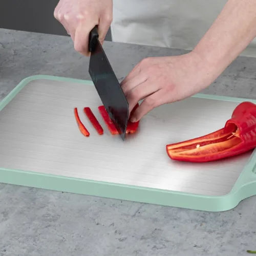 Thớt 2 mặt inox 304 và nhựa PP kích thước 30.5x39.5x1.5cm