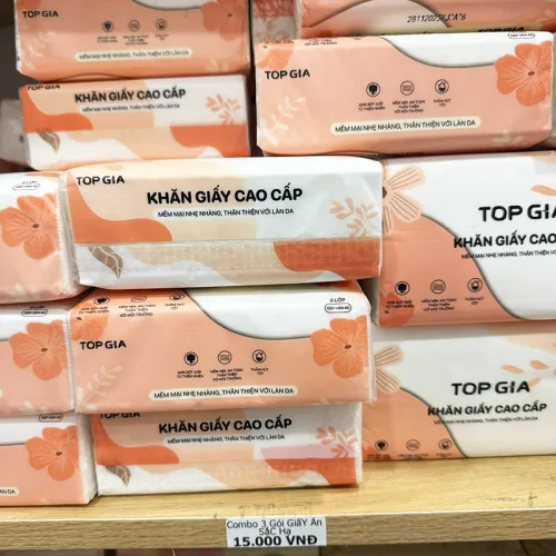 Nơi lấy sỉ thùng 16 Gói Khăn Ăn Top Gia - Khăn Giấy Ăn Sắc Hạ 240 tờ x 4 lớp