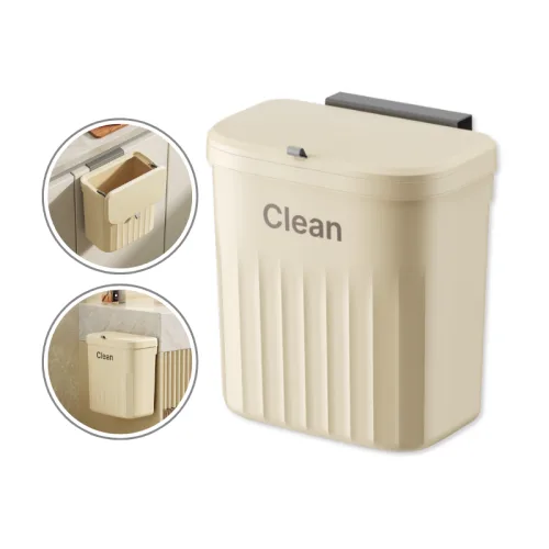 Thùng rác 12L treo cánh tủ bếp hoặc dán tường, kích thước 16x26.5x29cm