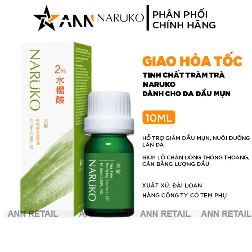 Nơi lấy sỉ tinh Chất Tràm Trà Naruko Hỗ Trợ Giảm Mụn Viêm Sưng 10ml