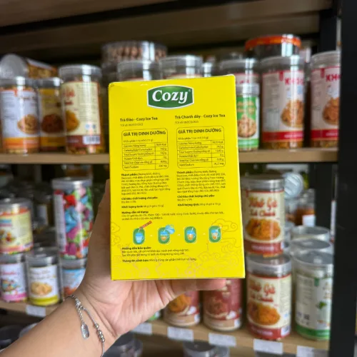 Trà hòa tan vị Đào & Chanh Dây COZY 120g, 8 gói