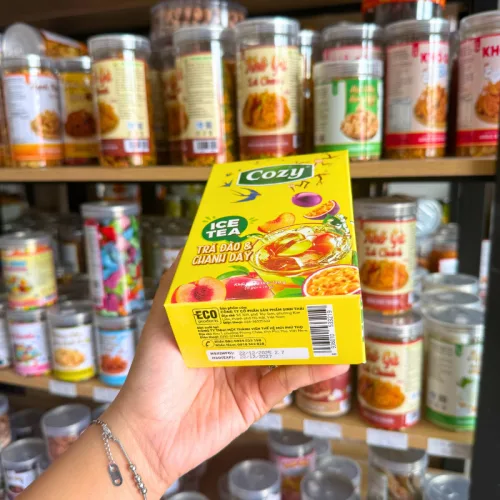 Trà hòa tan vị Đào & Chanh Dây COZY 120g, 8 gói