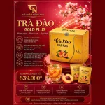 Chuyên sỉ trà Đào Gold Plus Đông Anh Hộp 15 Gói x 5g